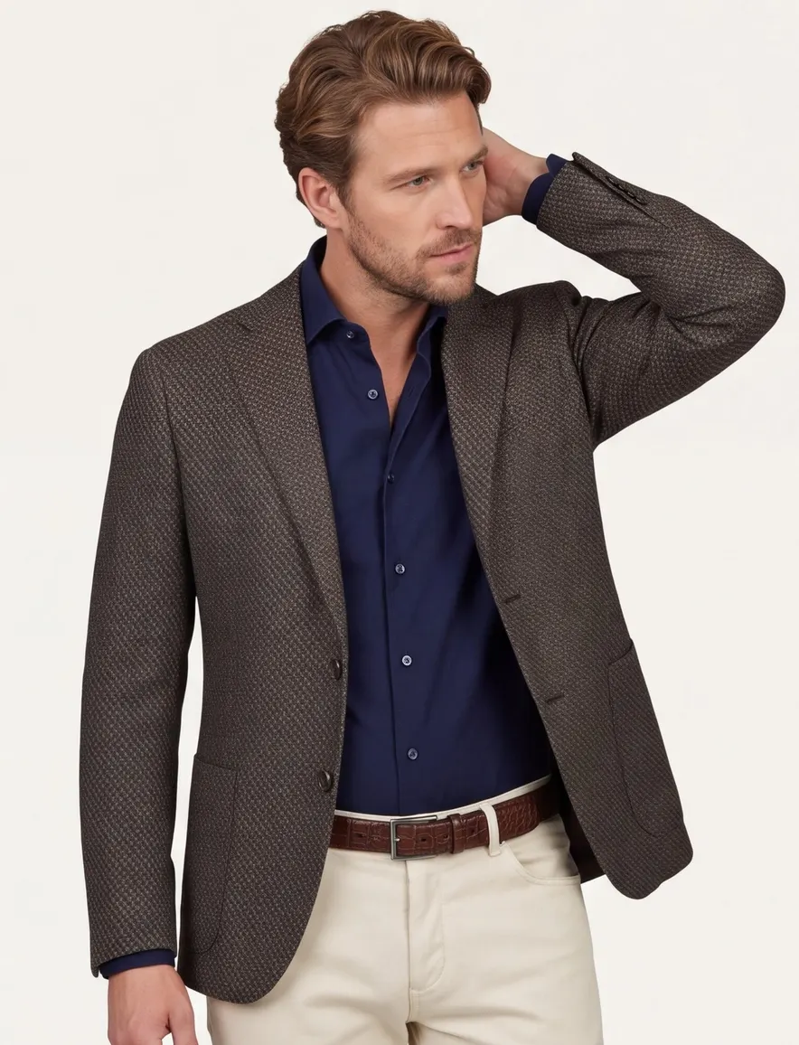 Corneliani colbert bruin virgin wol