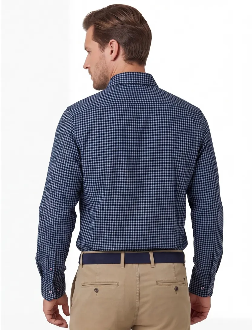 Blue Industry overhemd Slim Fit blauw geprint