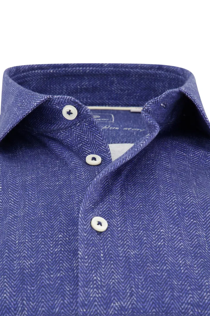 casual overhemd Blue industry blauw