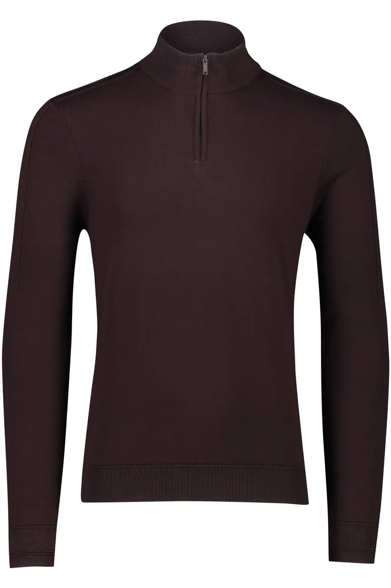 Blue Industry trui bruin half zip