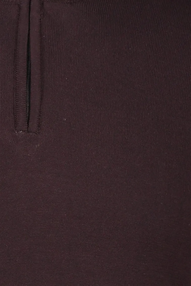 Blue Industry trui bruin half zip