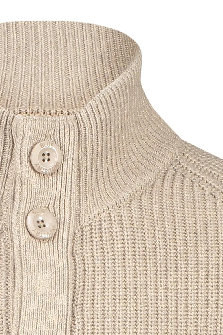Blue Industry vest met knopen beige