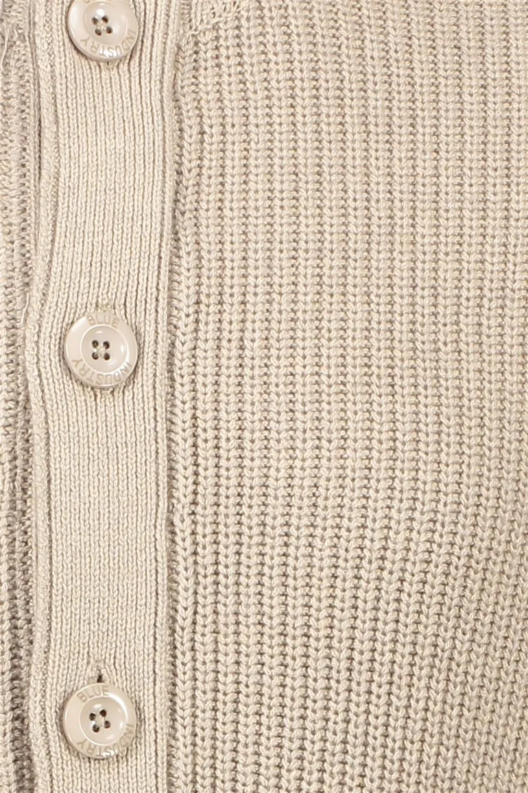 Blue Industry vest met knopen beige