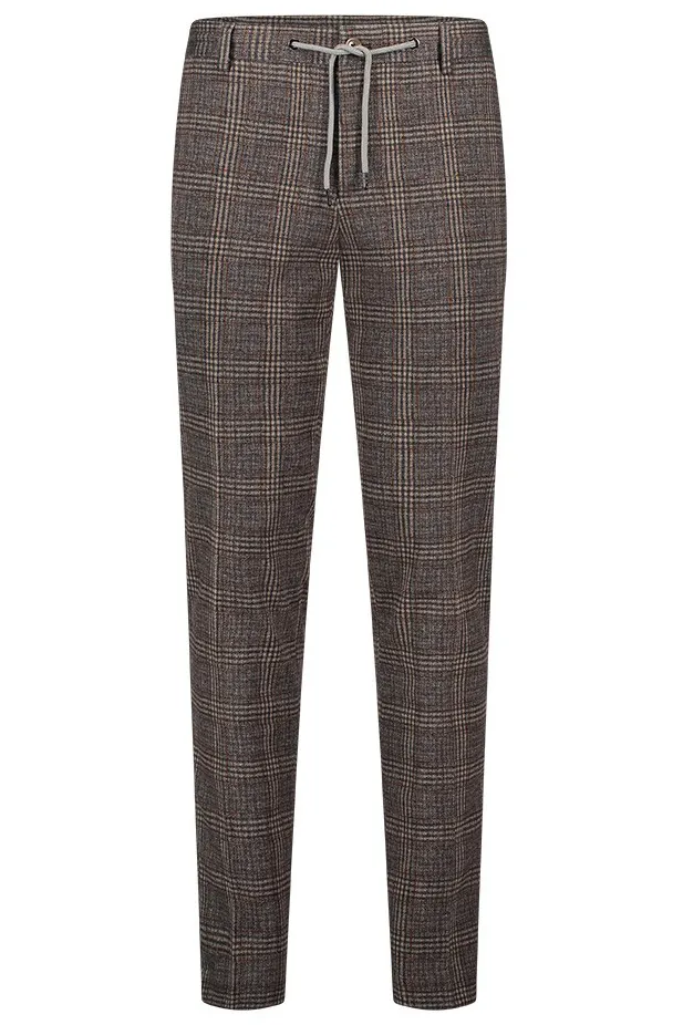 pantalon mix en match Blue industry bruin geruit