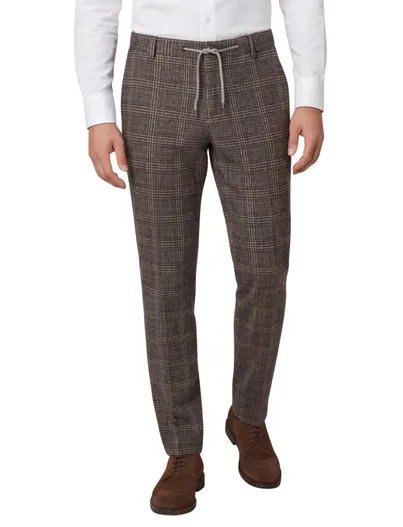 Blue Industry Blue industry pantalon mix en match bruin geruit