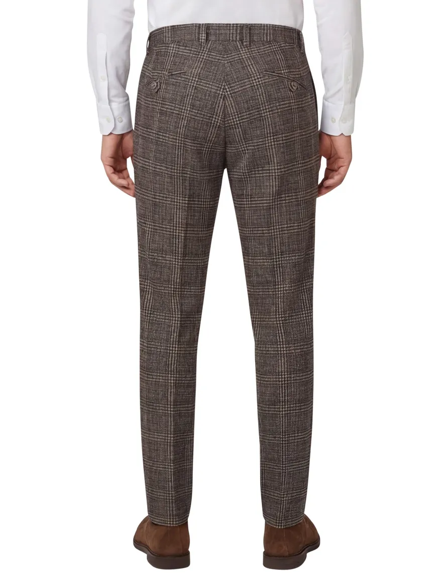 Blue industry pantalon mix en match bruin geruit