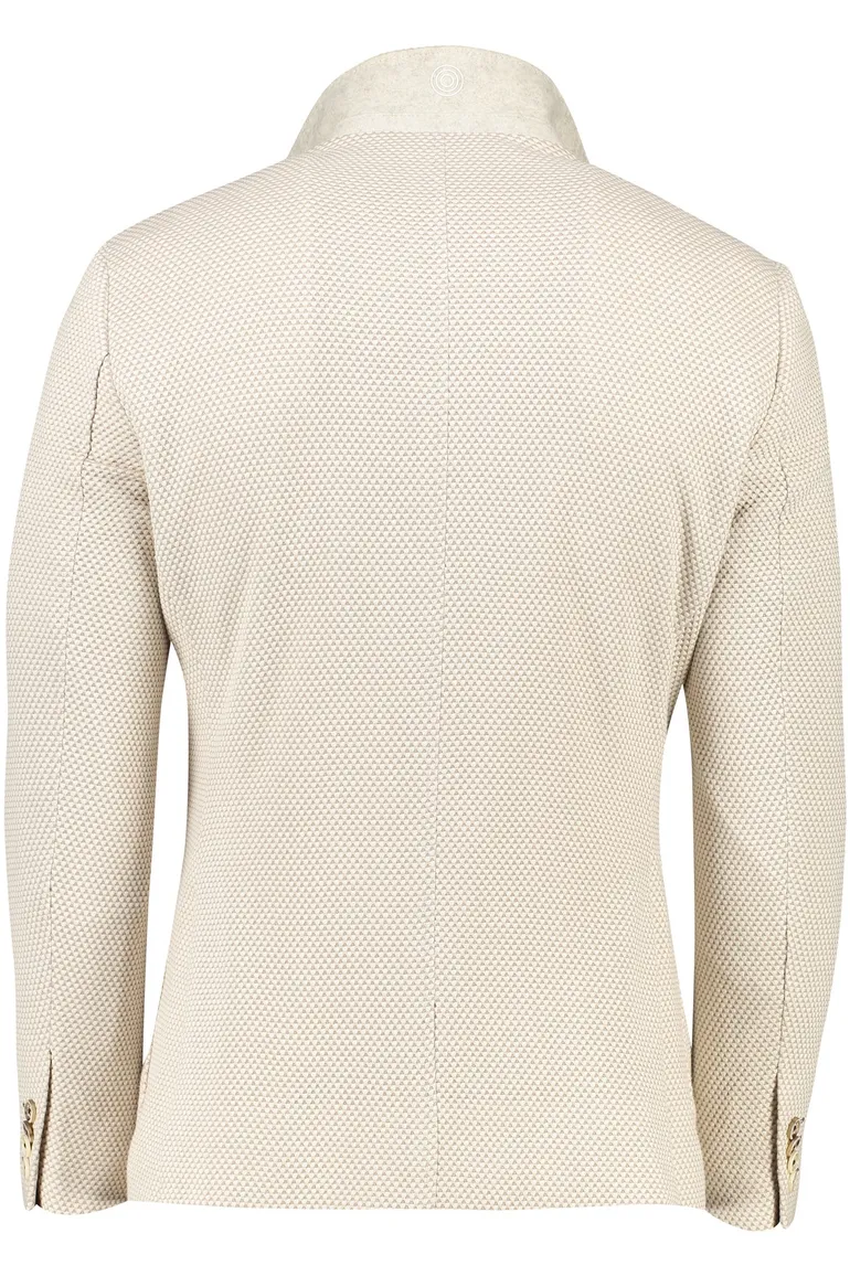 colbert Blue Industry katoen, polyester slim fit beige geprint