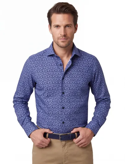 Blue Industry casual overhemd blauw Blue industry
