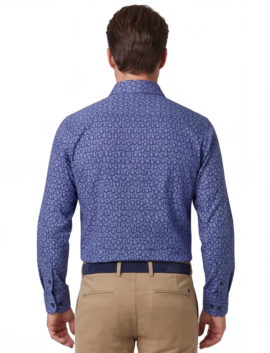 casual overhemd blauw Blue industry