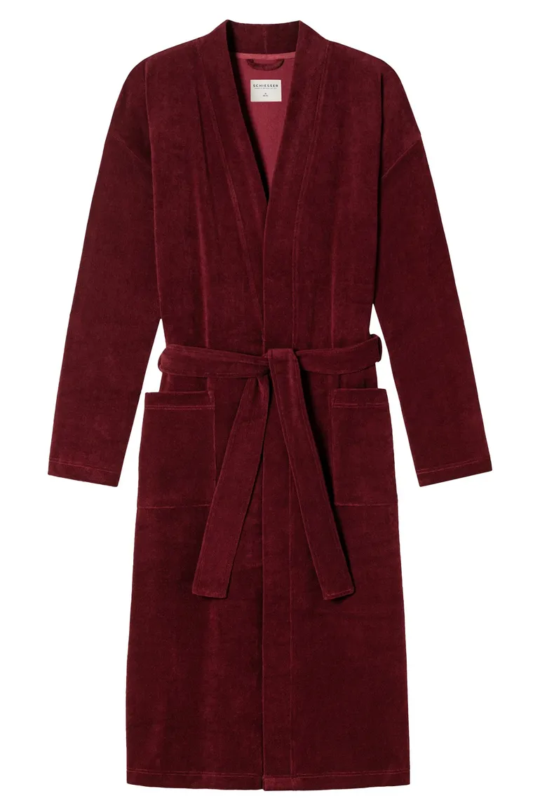 Schiesser badjas bordeaux