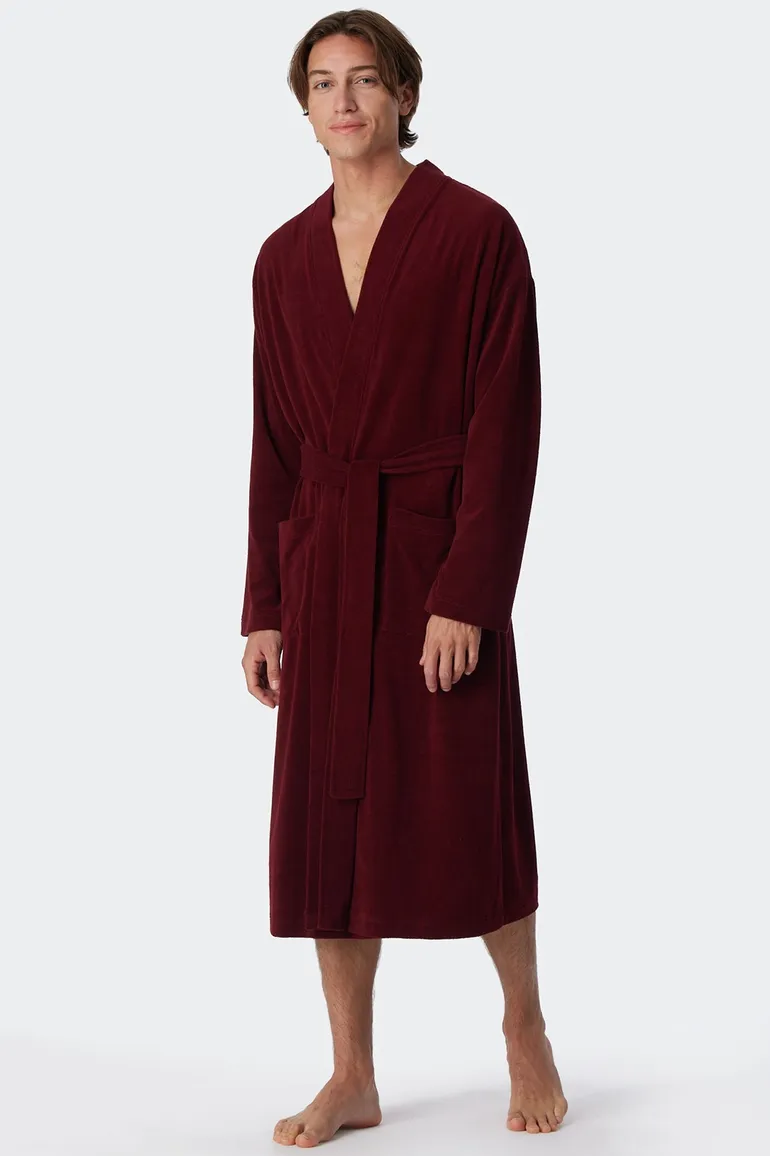 Schiesser badjas bordeaux