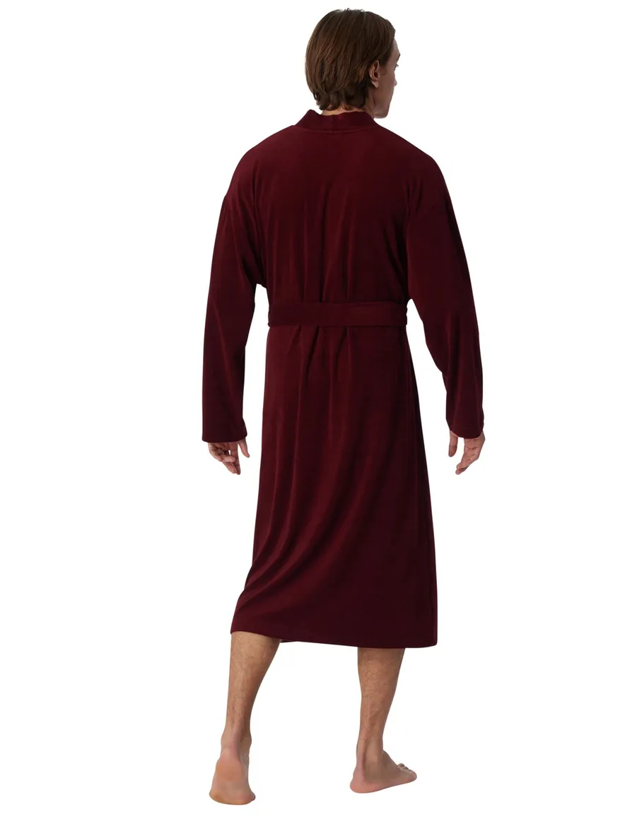 Schiesser badjas bordeaux