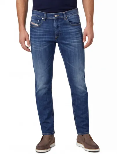 Diesel Katoenen Diesel 5-pocket blauw D-strukt slim fit
