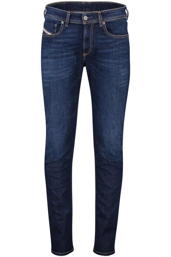 katoenen Diesel jeans effen donkerblauw slim fit