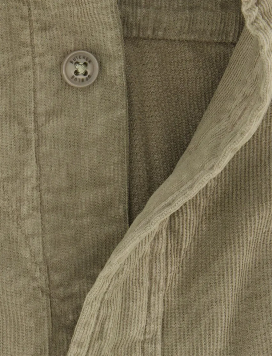 Butcher of Blue overhemd groen corduroy