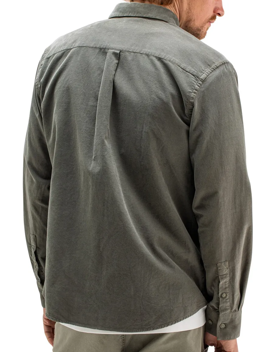 Butcher of Blue overhemd groen corduroy