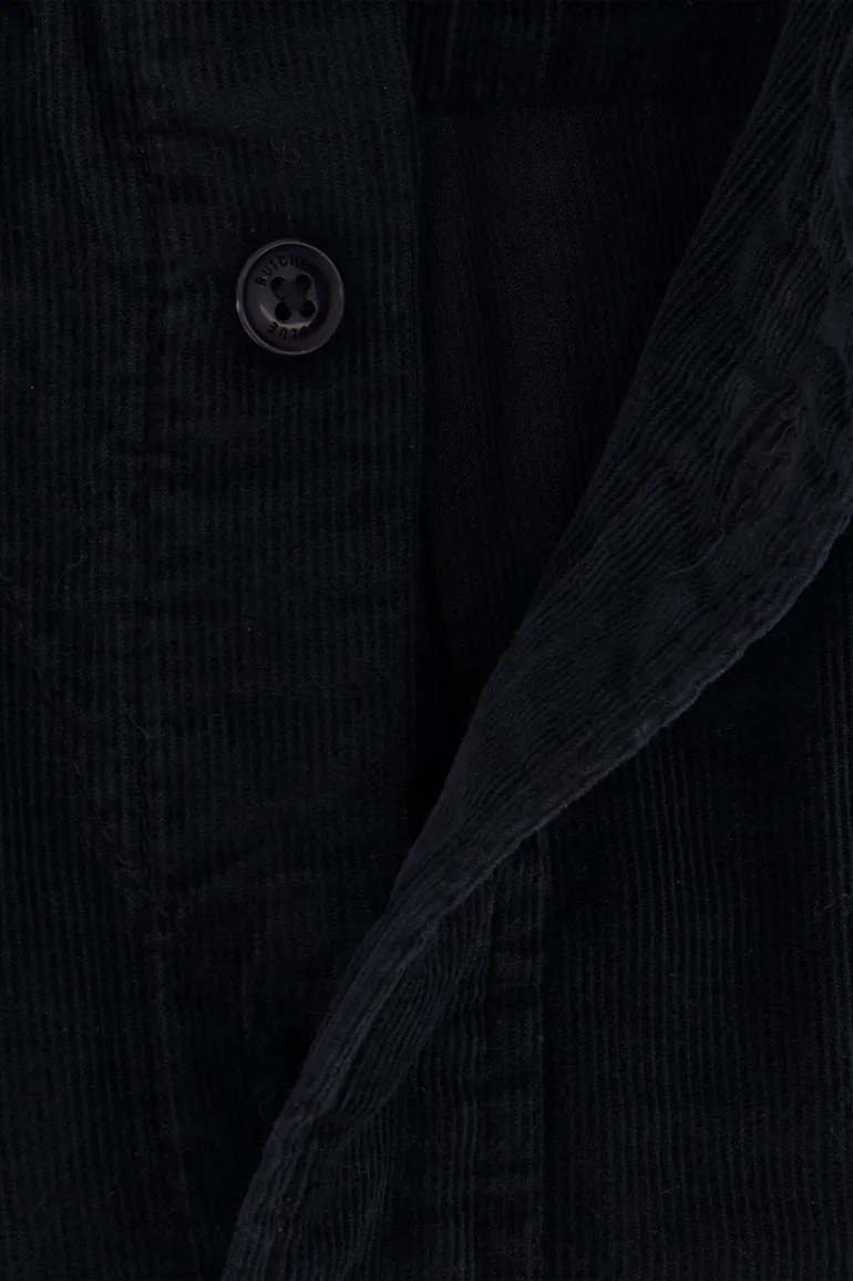 Butcher of Blue overhemd donkerblauw corduroy