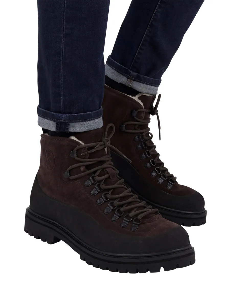 Hoge Blackstone schoenen bruin effen
