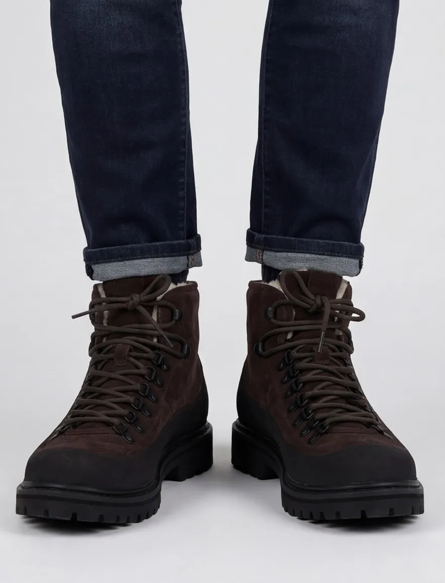Hoge Blackstone schoenen bruin effen
