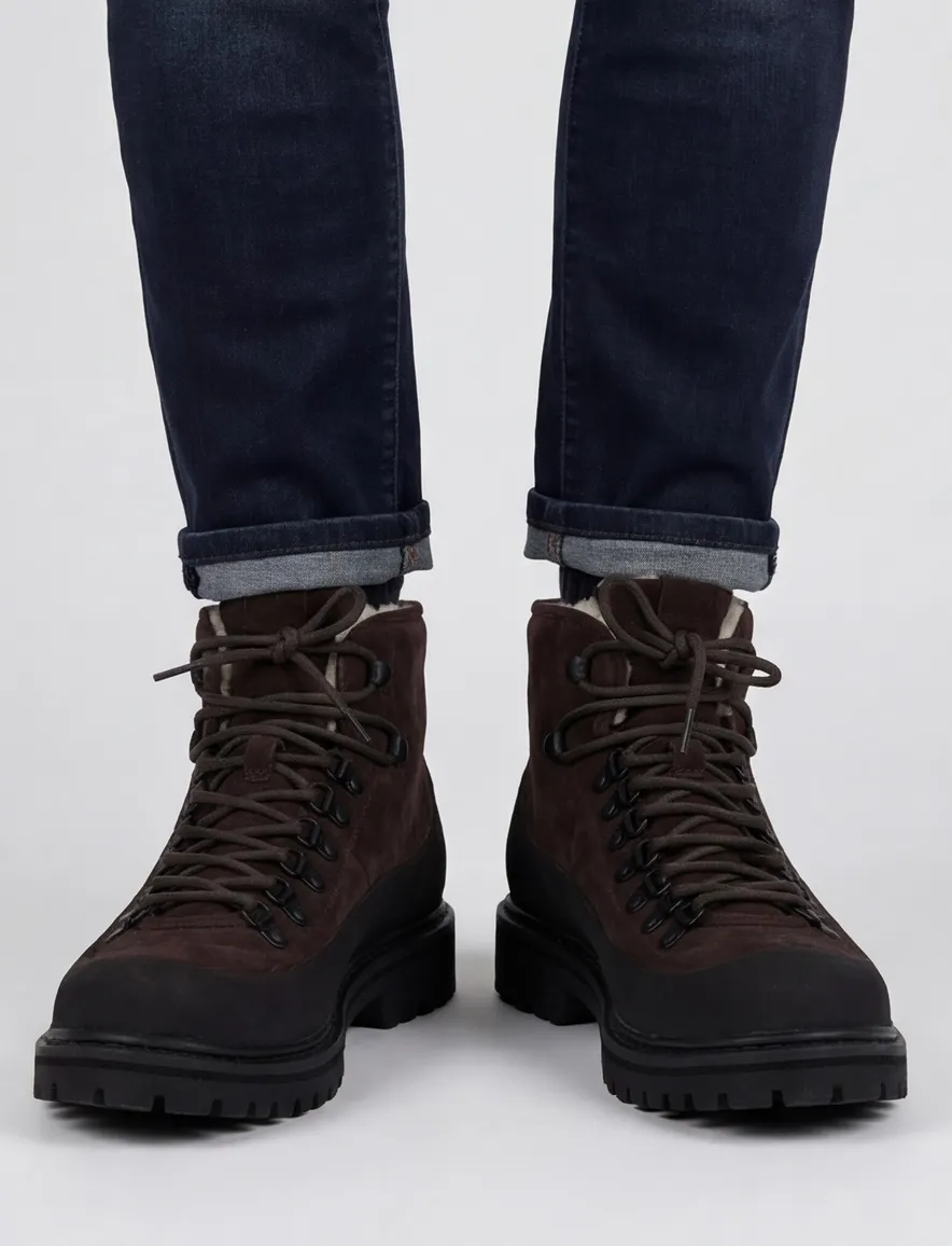 Hoge Blackstone schoenen bruin effen