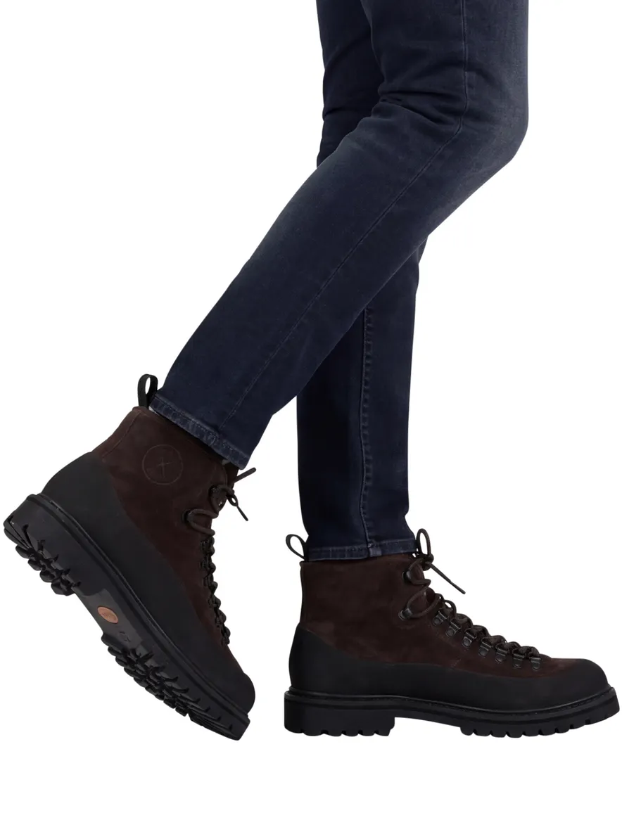 Hoge Blackstone schoenen bruin effen