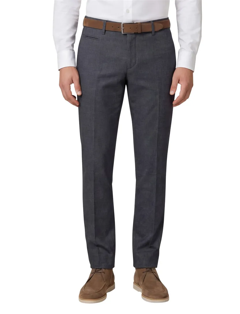 katoenen broek Brax donkerblauw