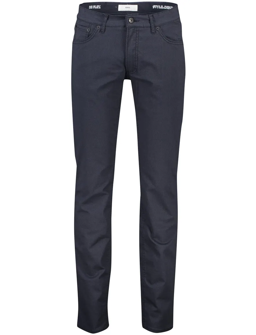 Brax broek Chuck donkerblauw effen normale fit