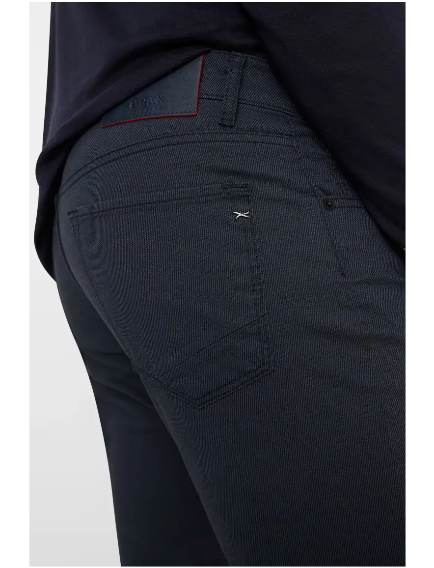 Brax broek Chuck donkerblauw effen normale fit