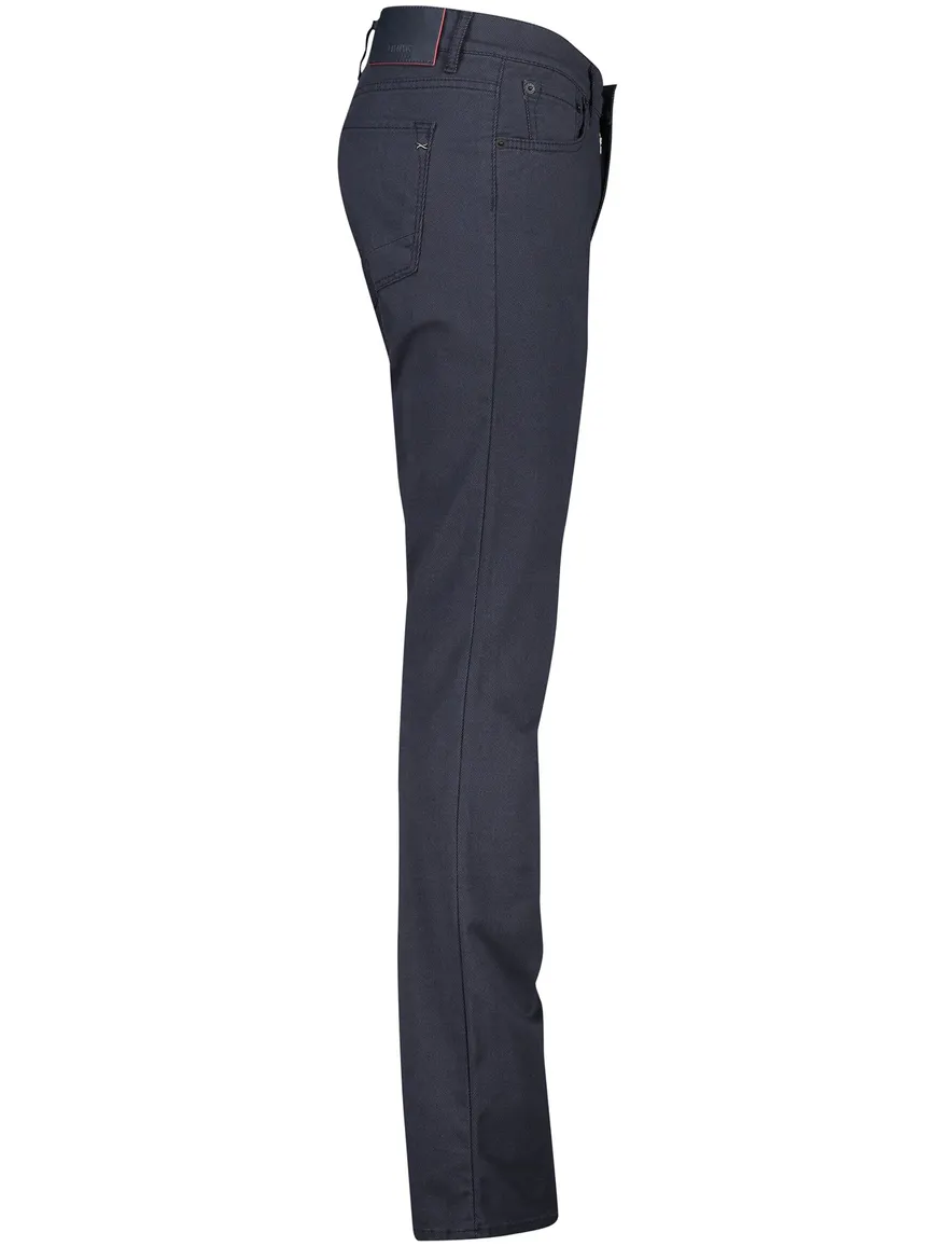 Brax broek Chuck donkerblauw effen normale fit