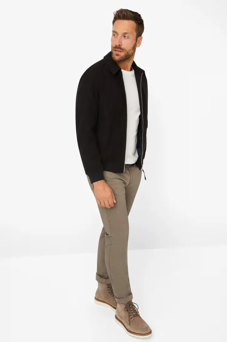 Brax 5-pocket bruin geprint katoen