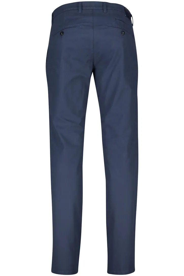 katoenen Brax pantalon effen donkerblauw normale fit