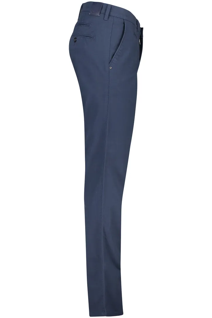katoenen Brax pantalon effen donkerblauw normale fit
