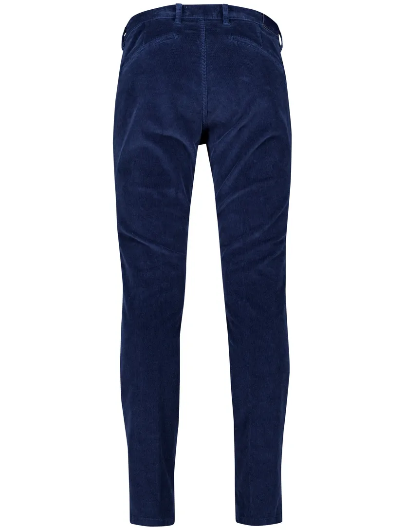 Brax Pantalon katoen blauw ribstof