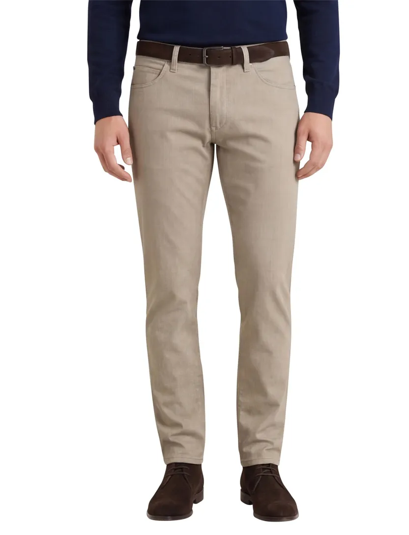 Brax 5-pocket broek Chuck beige katoen