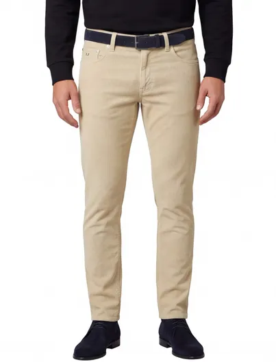 Tramarossa Tramarossa pantalon 5-pocket creme slim fit