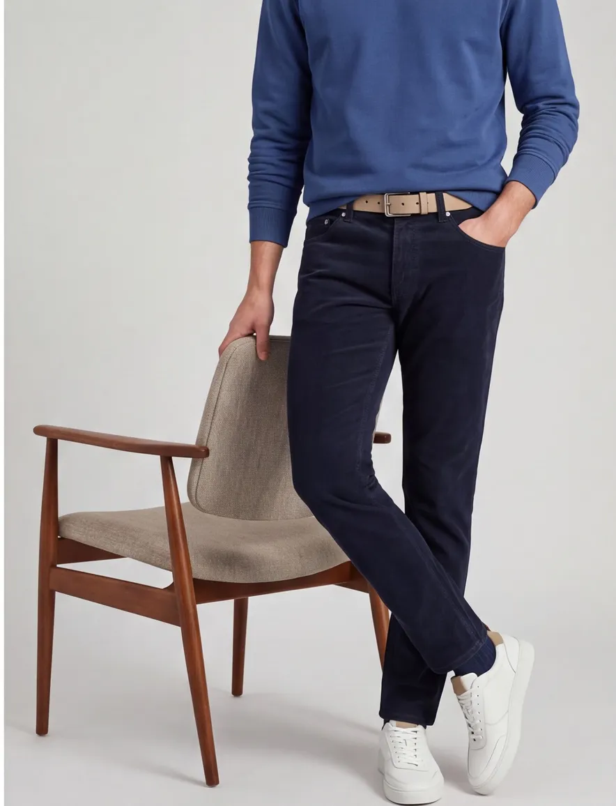 Tramarossa broek donkerblauw slim fit