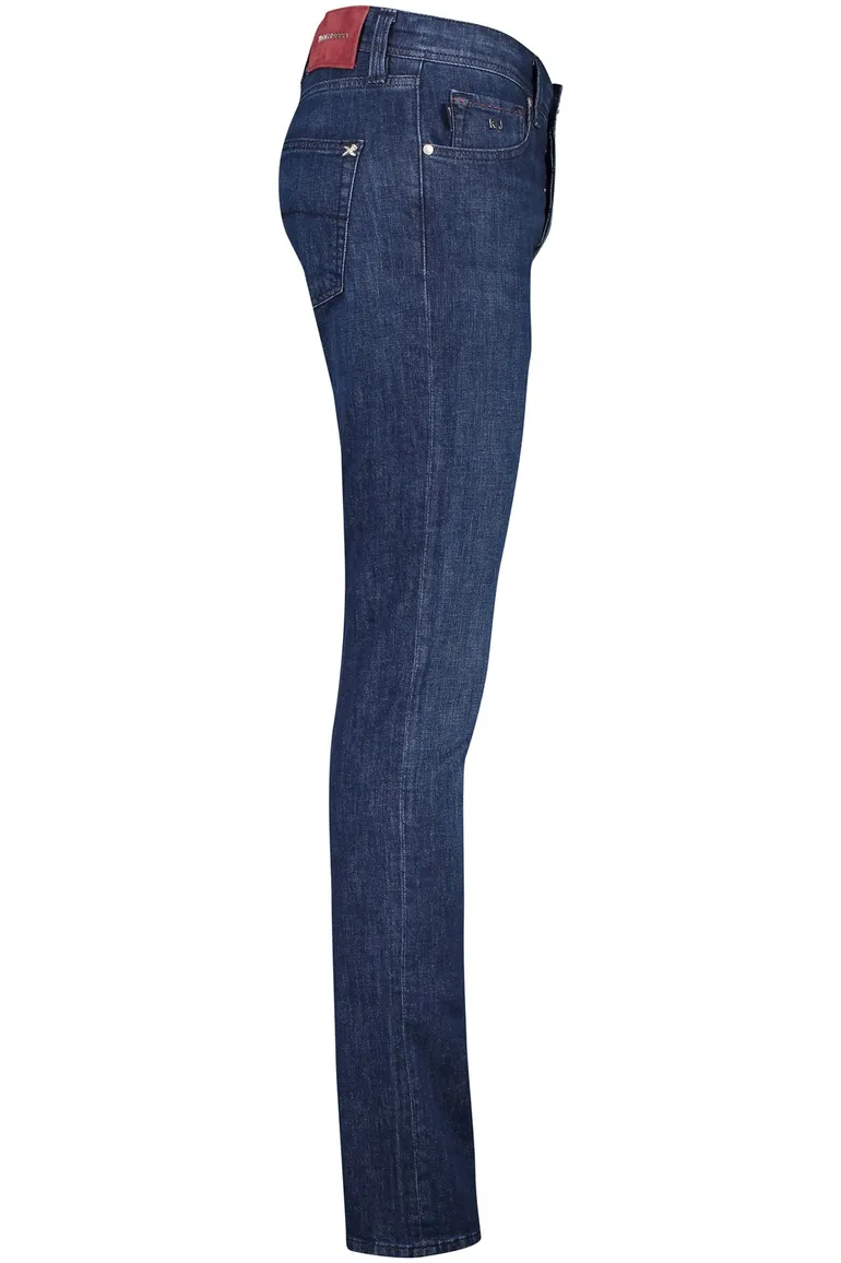 jeans Tramarossa blauw effen katoen, stretch Leonardo