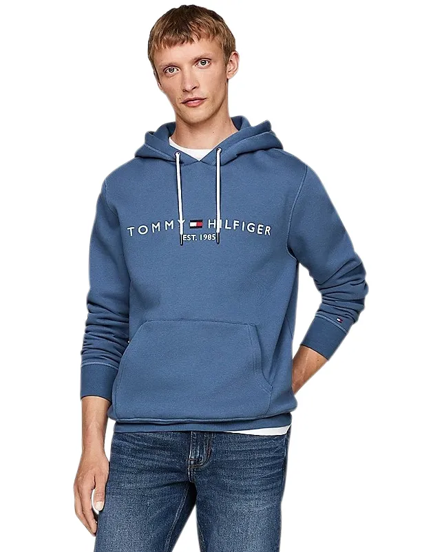 Tommy Hilfiger hoodie blauw katoen