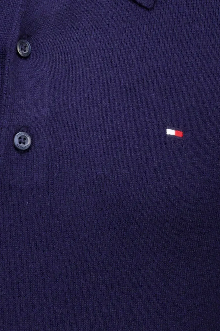 Tommy Hilfiger trui effen donkerblauw normale fit