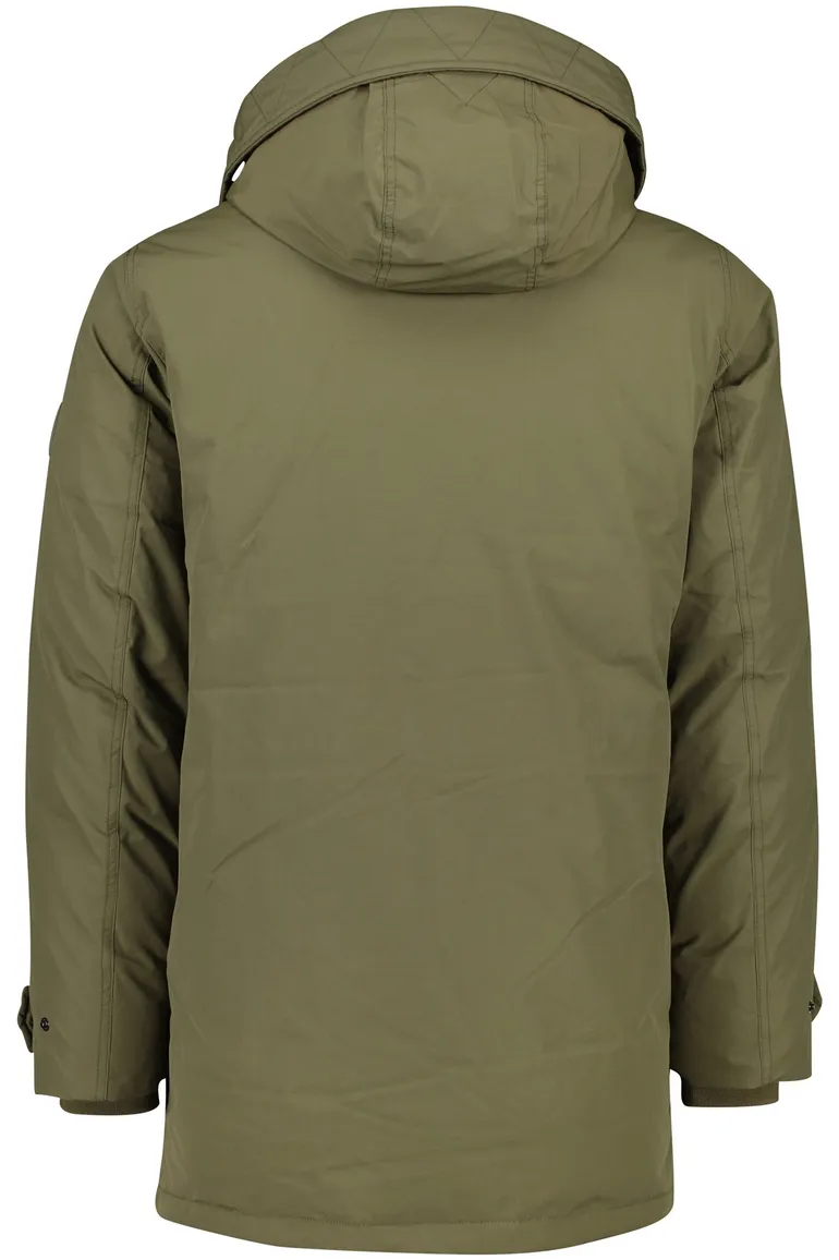 Tommy Hilfiger jas groen uni Normale Fit