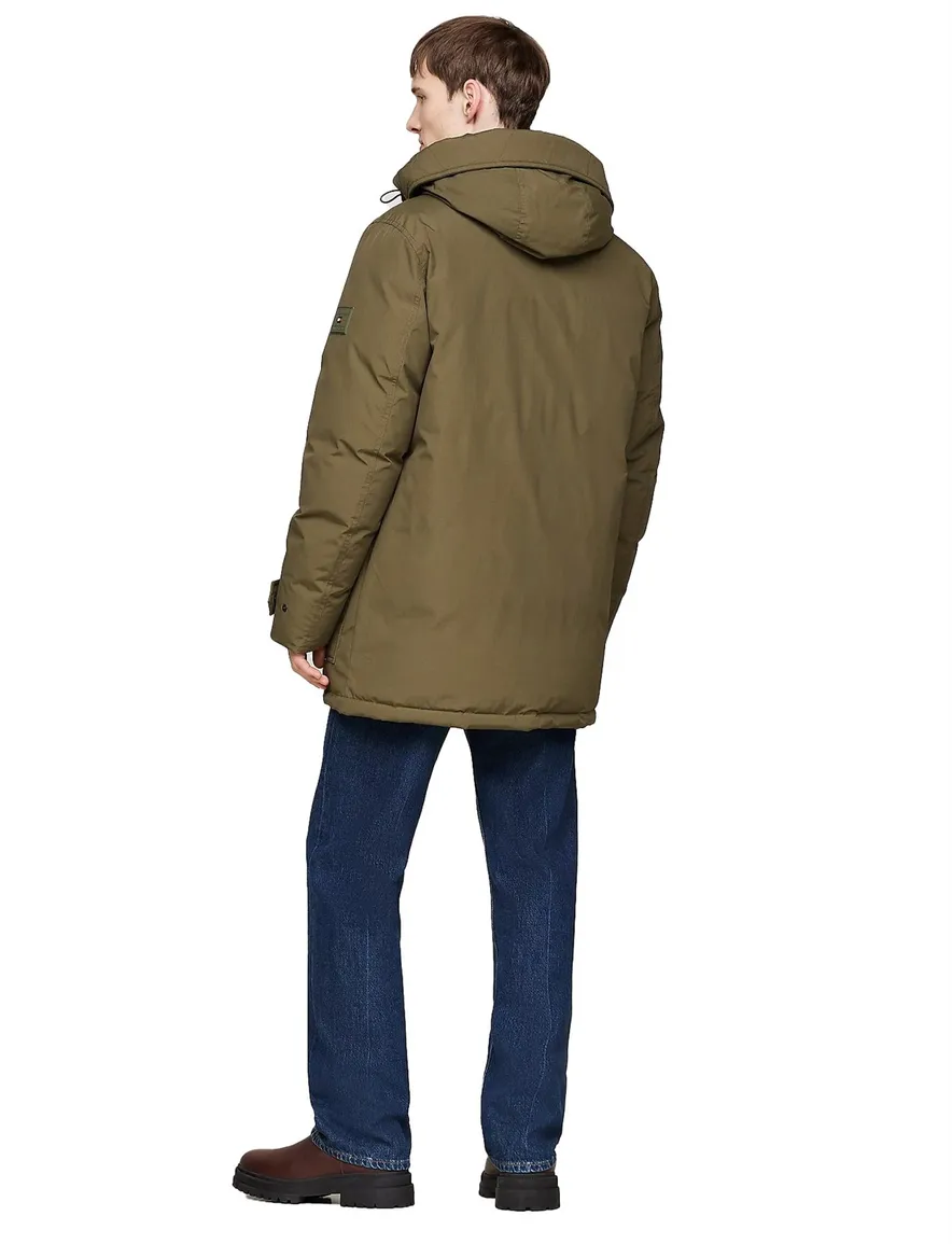 Tommy Hilfiger jas groen uni Normale Fit