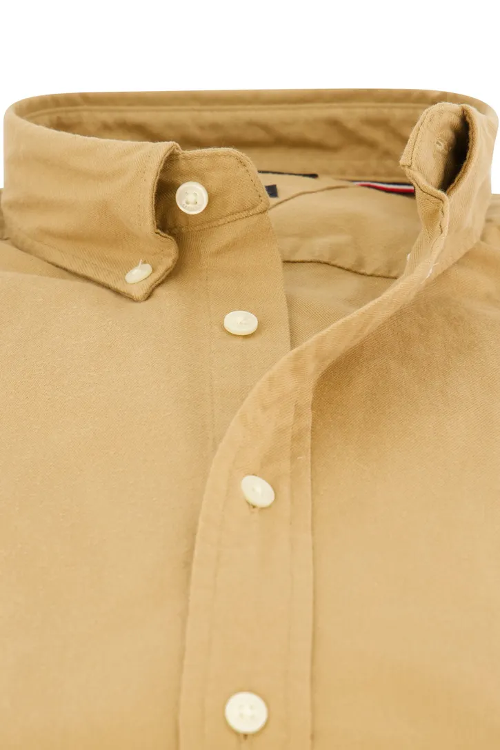Katoenen Tommy Hilfiger overhemd beige Regular Fit