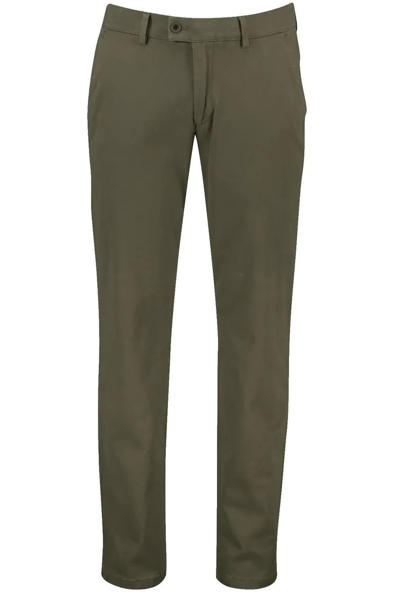 Eurex katoenen broek khaki effen