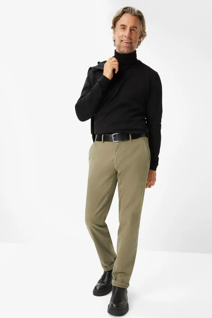 Eurex katoenen broek khaki effen