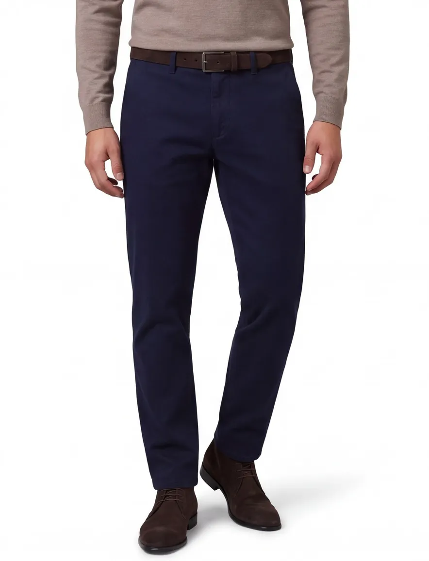Eurex pantalon Thilo corduroy donkerblauw