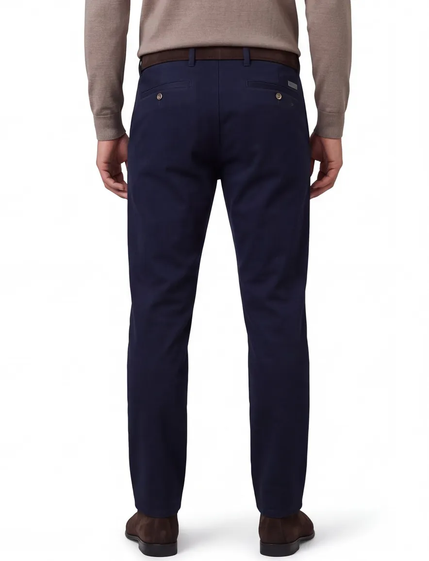 Eurex pantalon Thilo corduroy donkerblauw