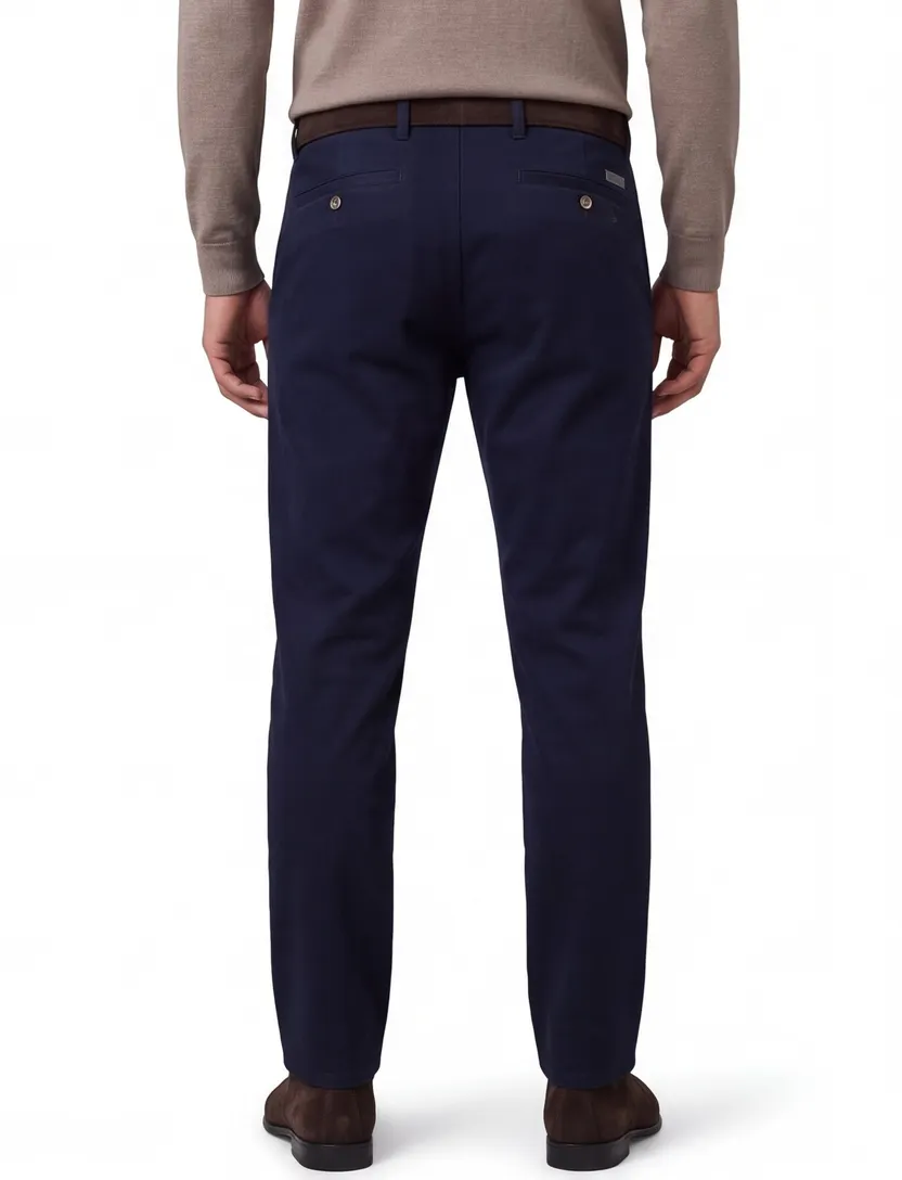 Eurex pantalon thilo ribstof donkerblauw