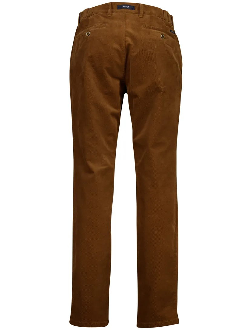 Eurex Pantalon bruin regular fit katoen