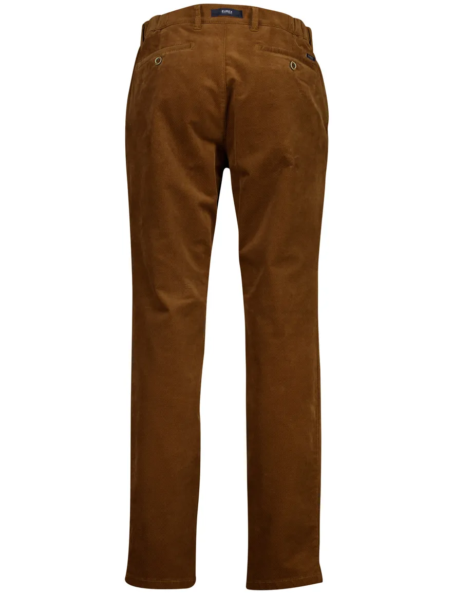 Eurex Pantalon bruin regular fit katoen