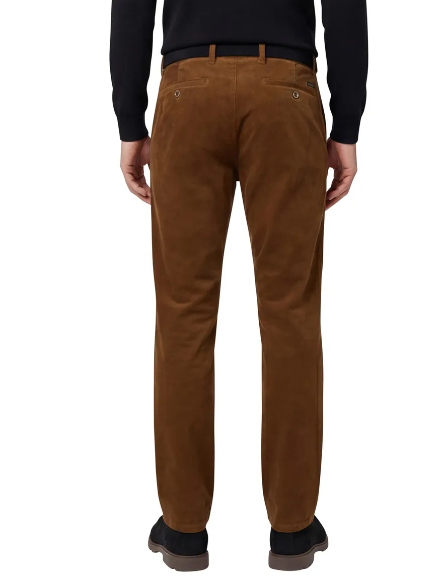 Eurex Pantalon bruin regular fit katoen